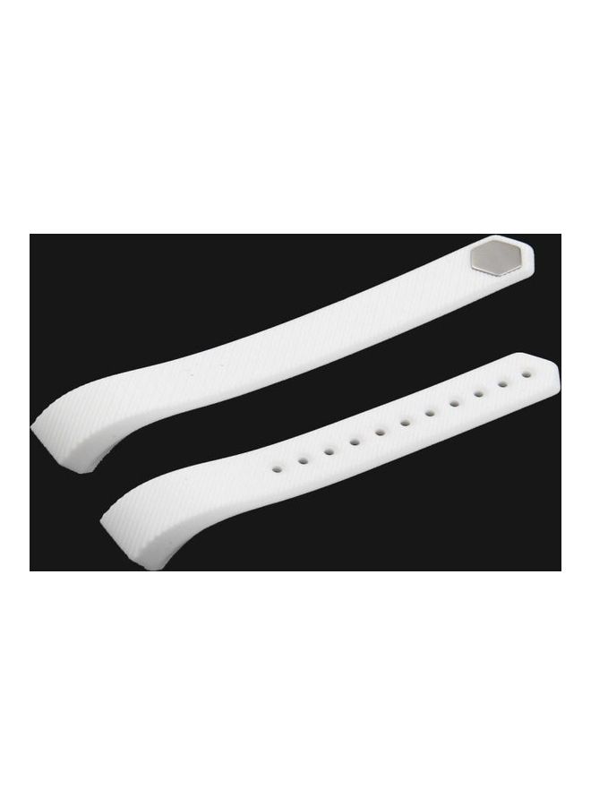 BGM Watch Oblique Texture Silicone Watchband For Fitbit Alta White - Image 2