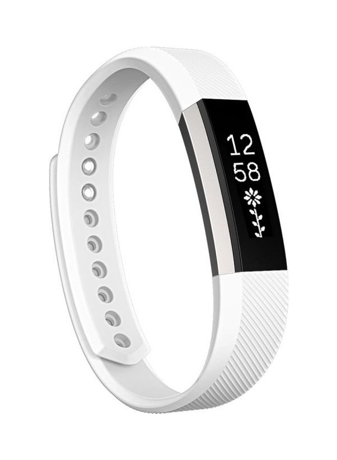 BGM Watch Oblique Texture Silicone Watchband For Fitbit Alta White - Image 5