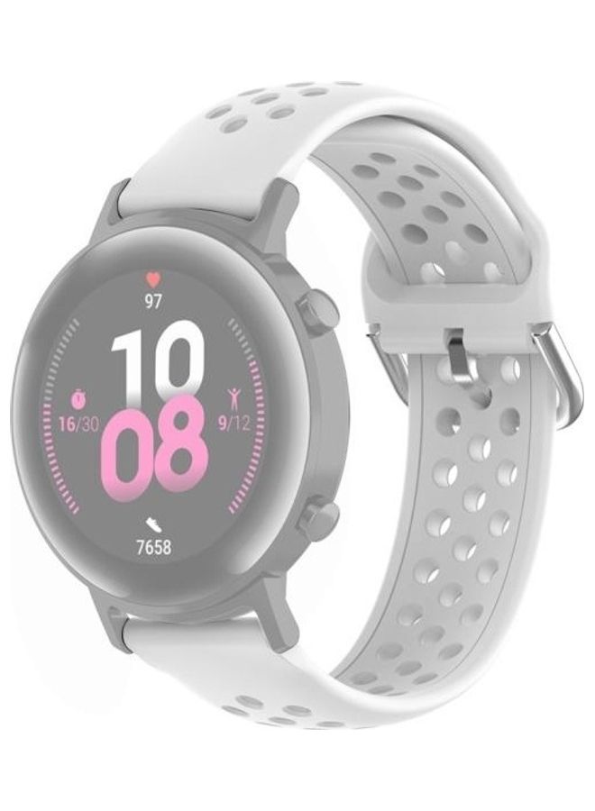 BGM Clasp Solid Color Sport Wrist Strap For Huawei Watch GT2 42mm White - Image 1