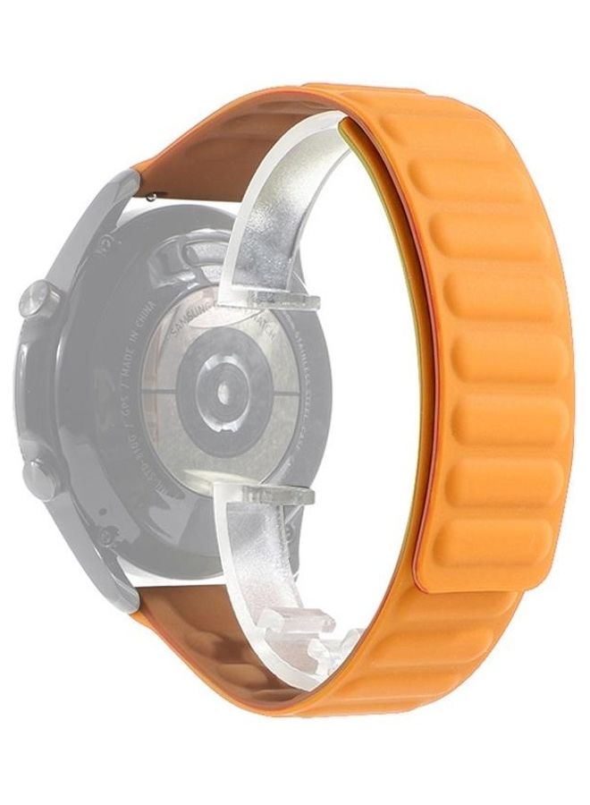 BGM Silicone Magnetic Replacement Strap For Huawei Watch 3/3 Pro Orange/Yellow - Image 1