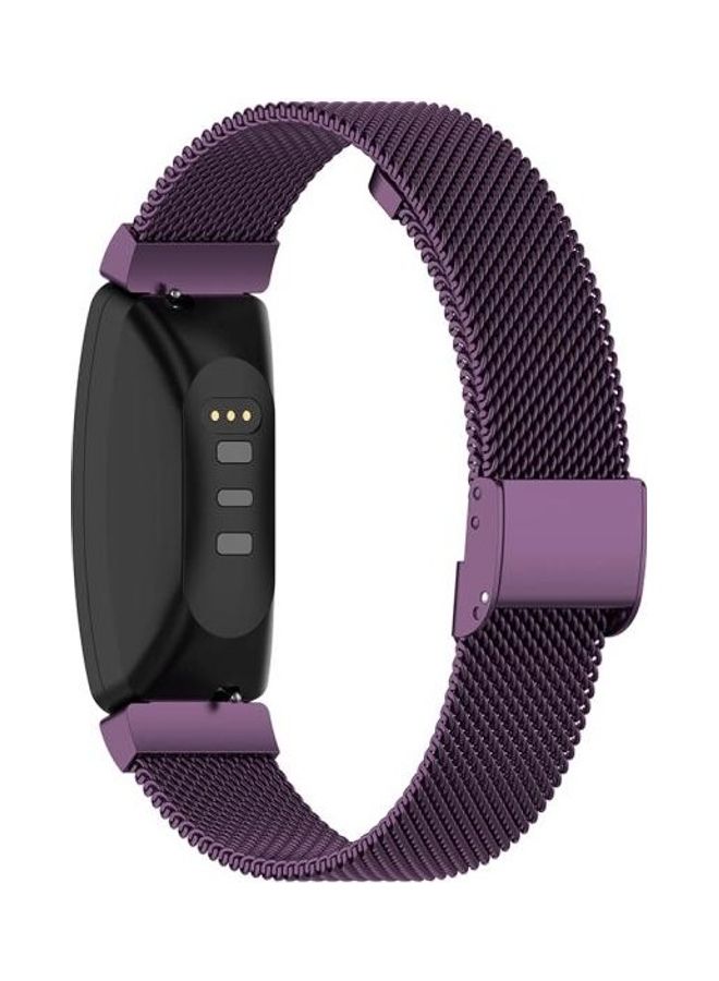 BGM Stainless Steel Metal Mesh Wrist Strap Watch Band Purple - Image 4