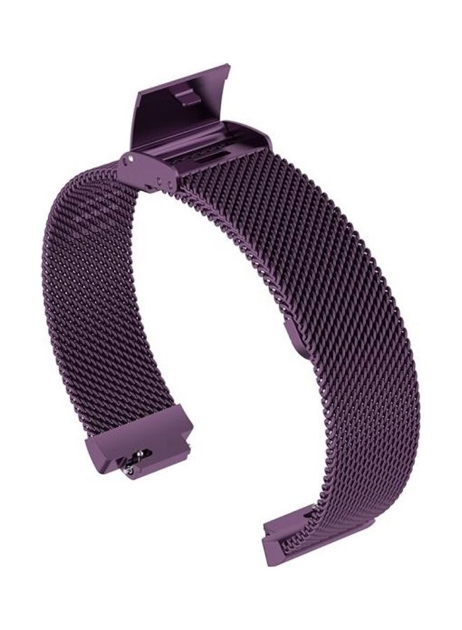 BGM Stainless Steel Metal Mesh Wrist Strap Watch Band Purple - Image 5