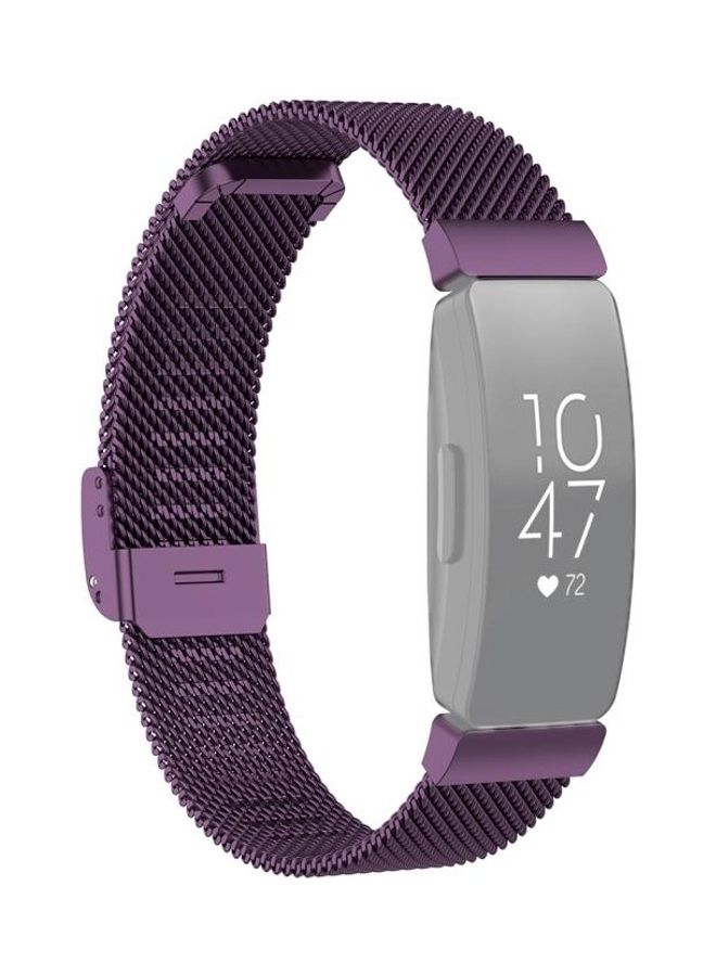 BGM Stainless Steel Metal Mesh Wrist Strap Watch Band Purple - Image 1