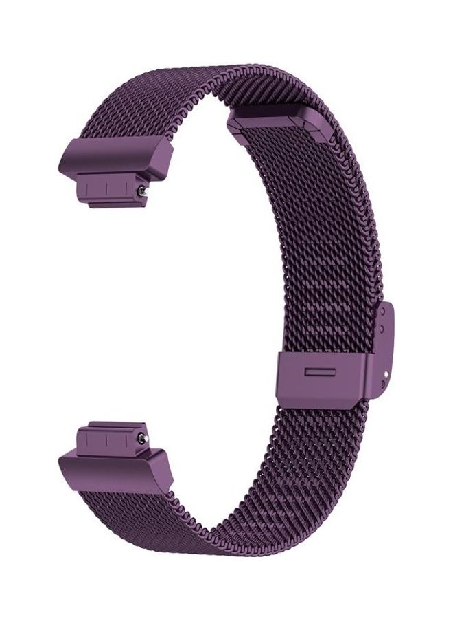 BGM Stainless Steel Metal Mesh Wrist Strap Watch Band Purple - Image 3
