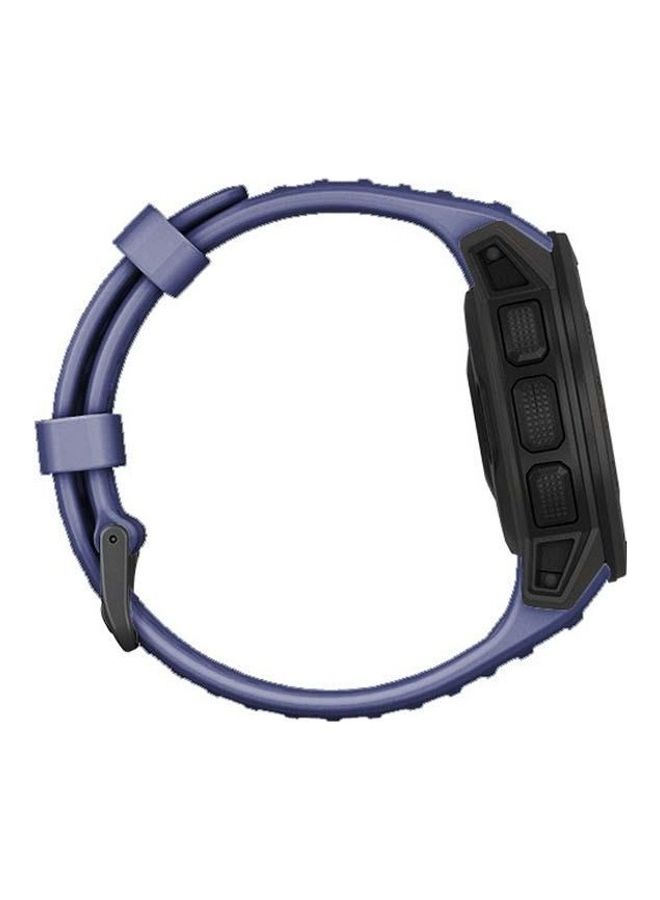 BGM Silicone Replacement Wrist Strap Watchband for Garmin Instinct 22mm Clasp Dark Blue - Image 4