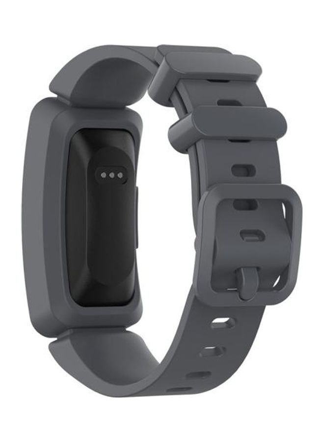 BGM Silicone Smart Watch Replacement Strap Wristband For Fitbit Ace 2 Grey - Image 4