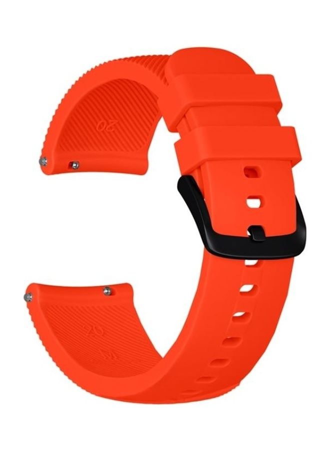 BGM Sport Silicone Strap For Huami Amazfit GTS / Samsung Galaxy Watch Active 2 Orange - Image 2