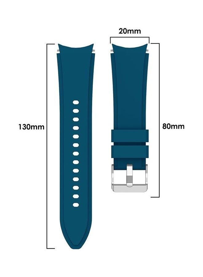 BGM Silicone Replacement Watchband For Samsung Galaxy Watch 4 44mm Dark Blue - Image 3