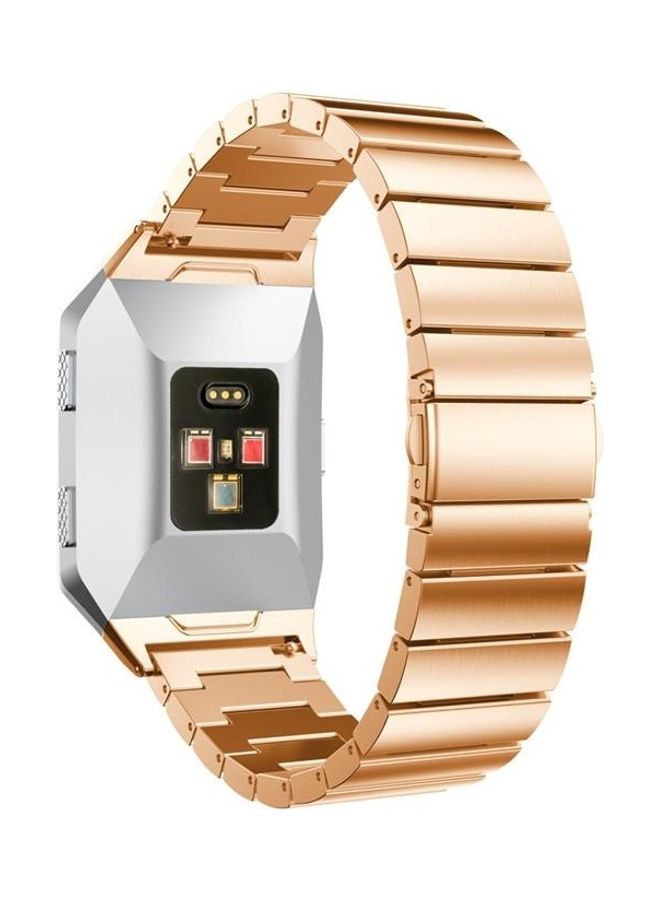 BGM Ionic Stainless Steel Watch Strap For Fitbit Rose Gold - Image 1