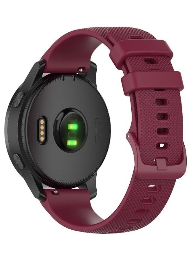 BGM Silicone Strap For Garmin Vivoactive 4 Wine Red - Image 2