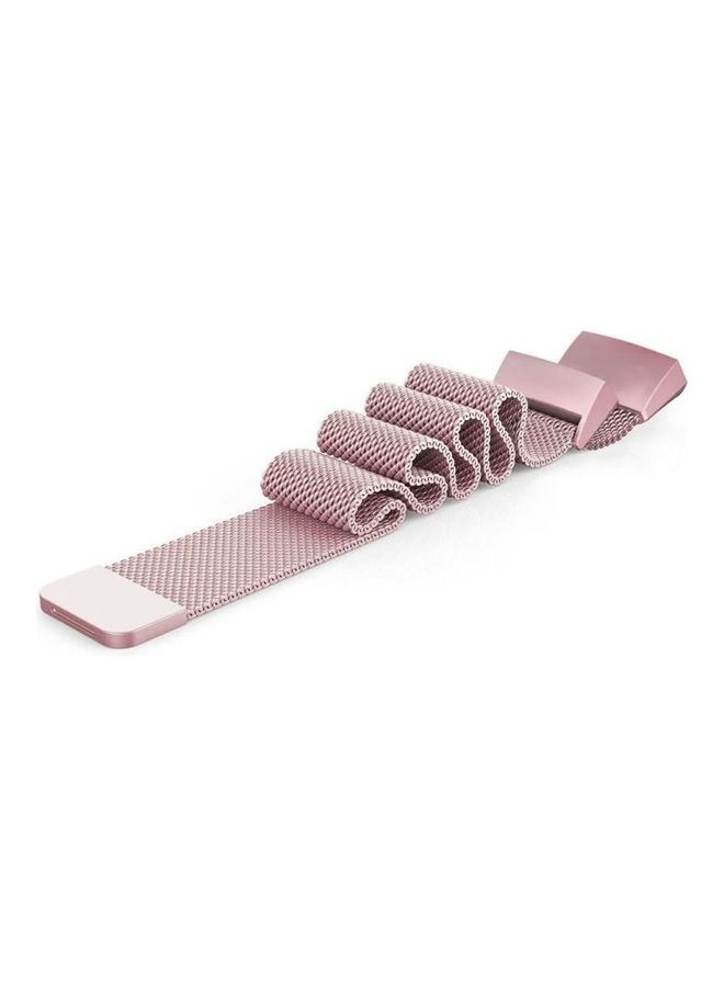 BGM Magnetic Metal Watch Strap For Fitbit Charger 3 Rose Pink - Image 4