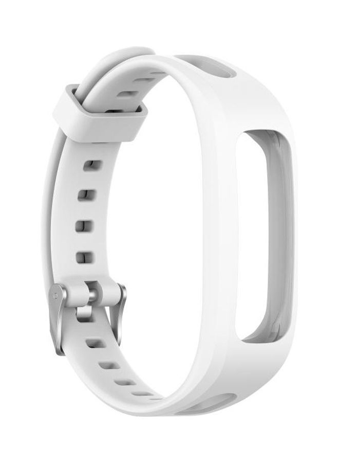 BGM Universal Silicone Replacement Wrist Strap For Huawei Honor Band 4 Running Version/Band 3e White - Image 1