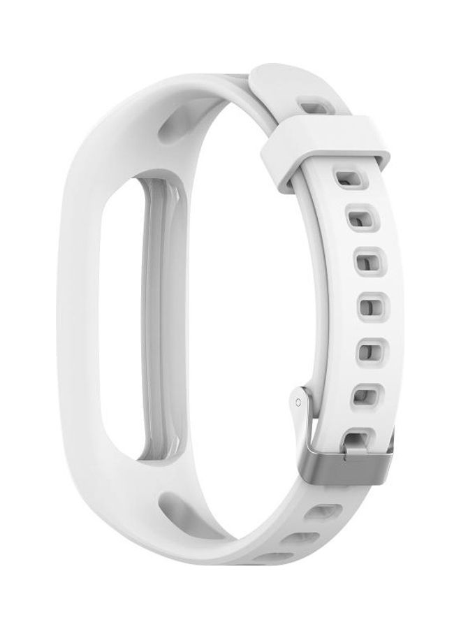 BGM Universal Silicone Replacement Wrist Strap For Huawei Honor Band 4 Running Version/Band 3e White - Image 2