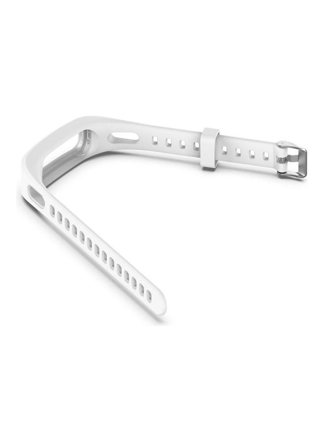 BGM Universal Silicone Replacement Wrist Strap For Huawei Honor Band 4 Running Version/Band 3e White - Image 3