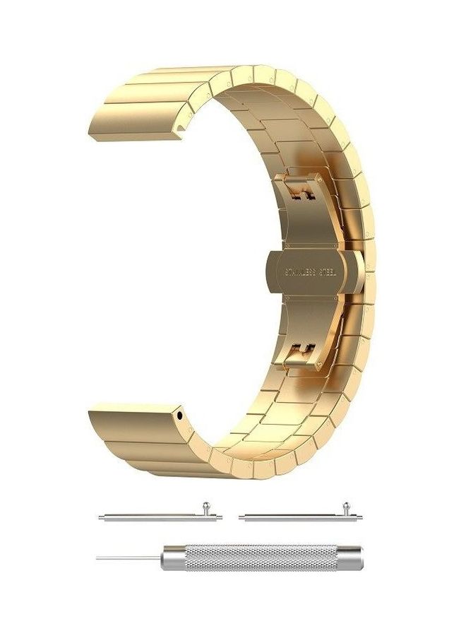 BGM Stainless Steel Replacement Wrist Strap Watch Band Gold - Image 2