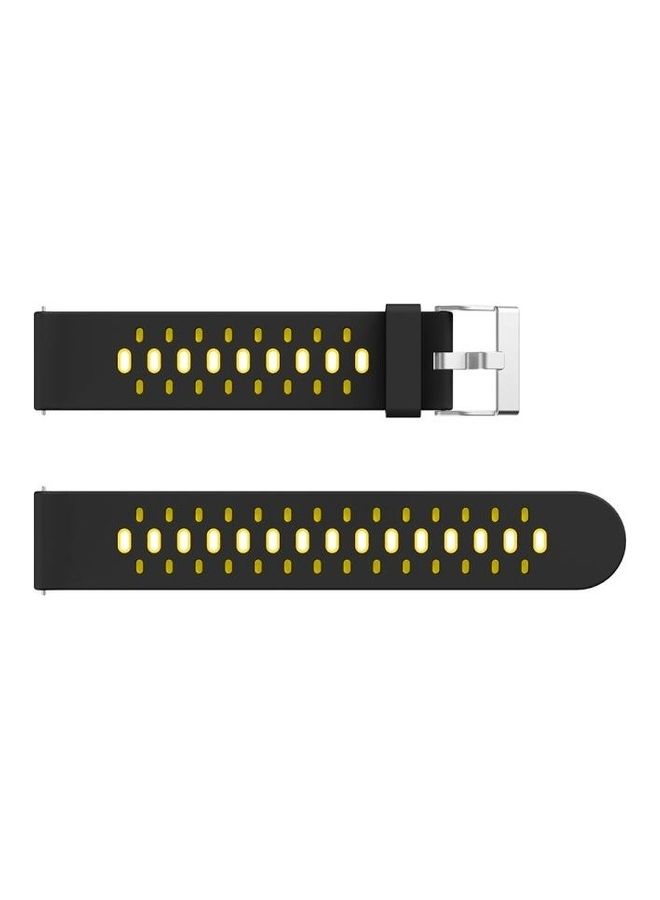 BGM Replacement Strap for Samsung Galaxy Watch 3 41mm Black/Yellow - Image 4
