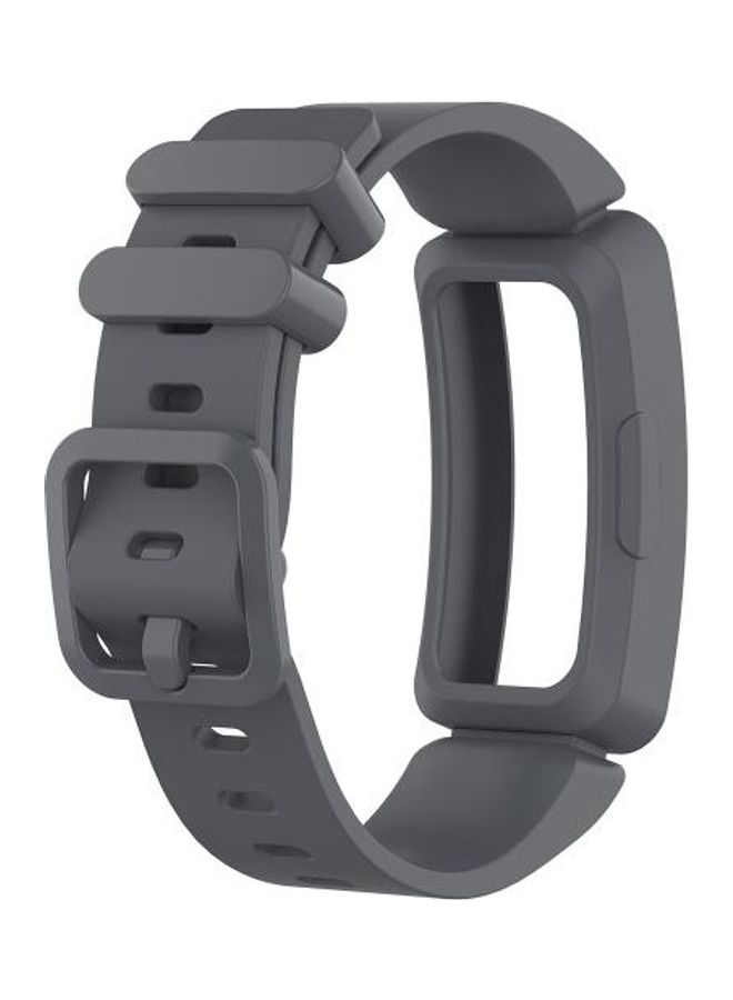 BGM Smart Watch Silicon Wrist Strap Watchband for Fitbit Inspire HR Grey - Image 1