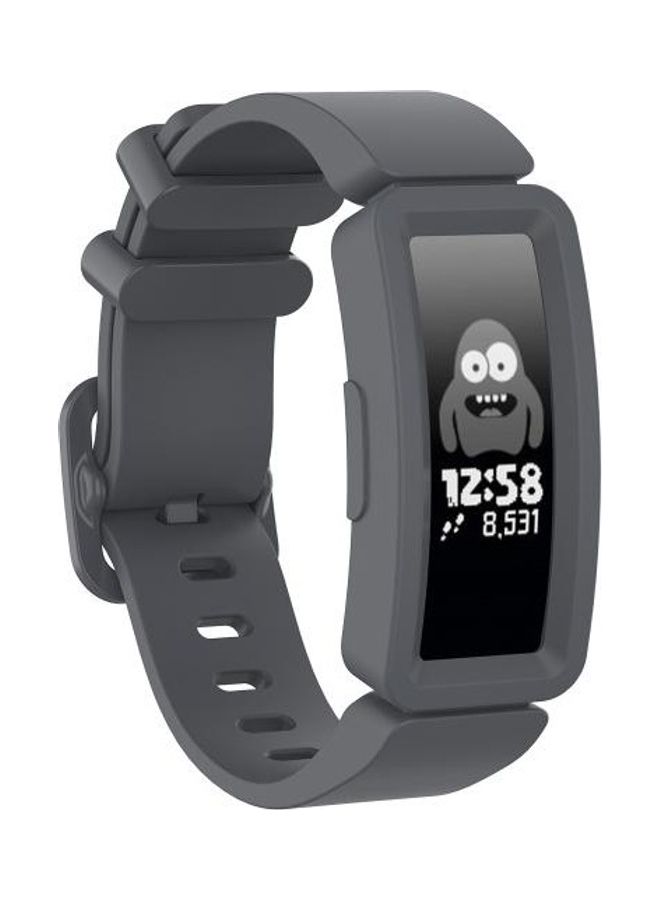 BGM Smart Watch Silicon Wrist Strap Watchband for Fitbit Inspire HR Grey - Image 2