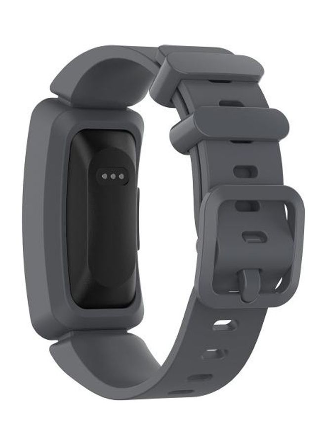 BGM Smart Watch Silicon Wrist Strap Watchband for Fitbit Inspire HR Grey - Image 3