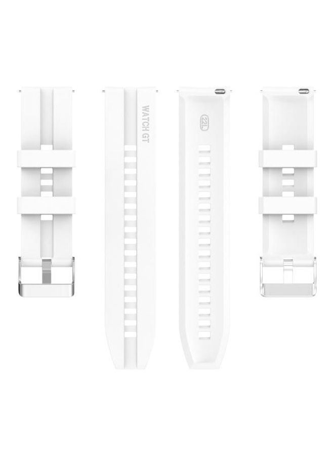 BGM Silicone Replacement Wrist Strap For Huawei Watch GT 2 46mm White - Image 2