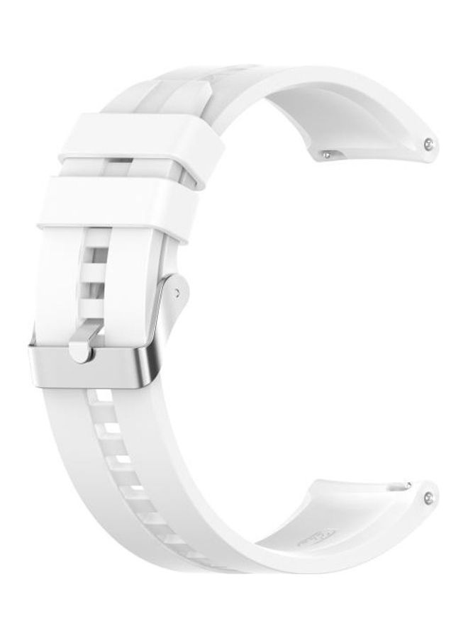 BGM Silicone Replacement Wrist Strap For Huawei Watch GT 2 46mm White - Image 1