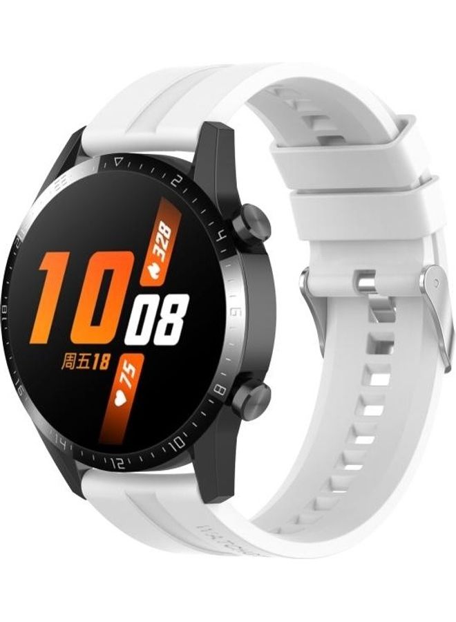 BGM Silicone Replacement Wrist Strap For Huawei Watch GT 2 46mm White - Image 4