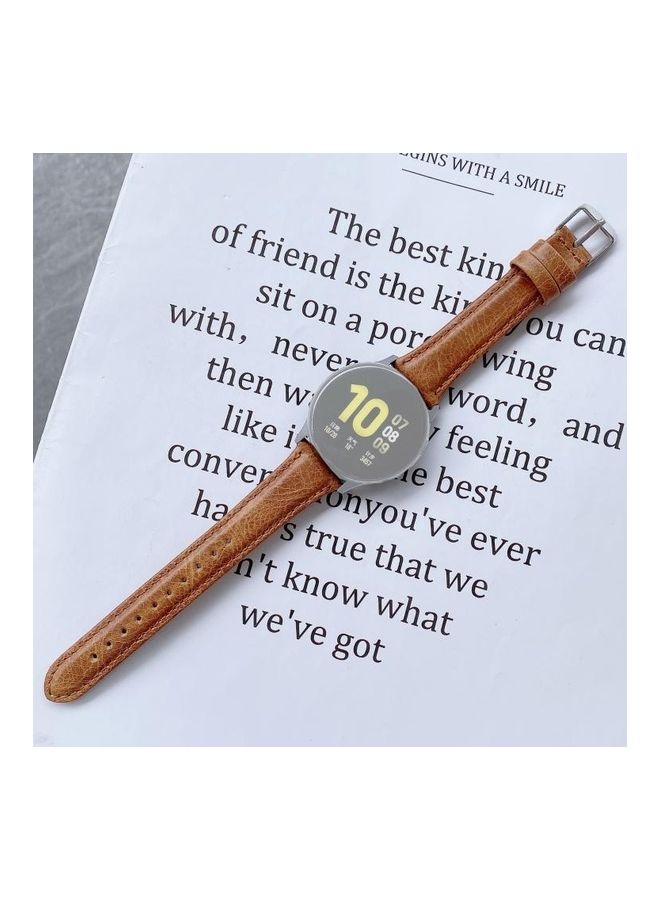BGM Replacement Strap for Samsung Galaxy Watch 20mm Brown - Image 1