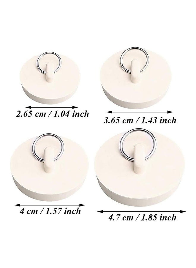 12-Pieces Four Size Drain Stopper Set White 4.7cm - v1630902539/N50665718A_2