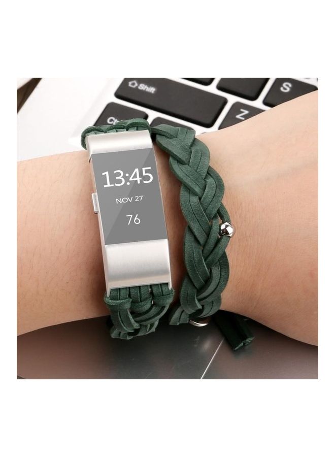 BGM Replacement Strap Band for Fitbit Charge 2 Smartwatch Green - Image 1