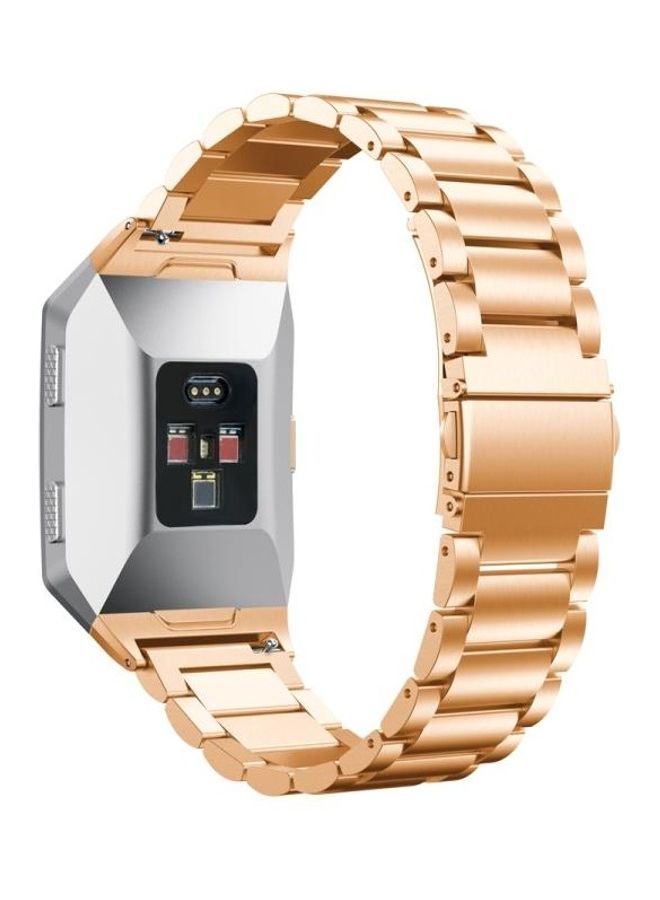 BGM Stainless Steel Watch Strap For Fitbit Ionic Rose Gold - Image 1