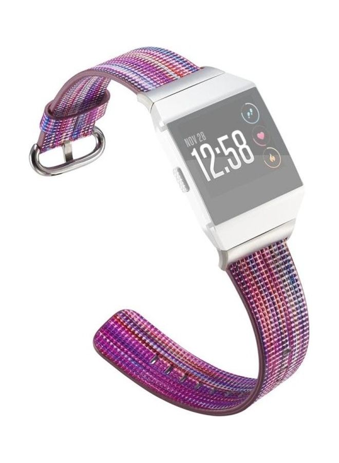 BGM Leather Coloured Drawing Watchband For Fitbit Ionic Multicolour - Image 2