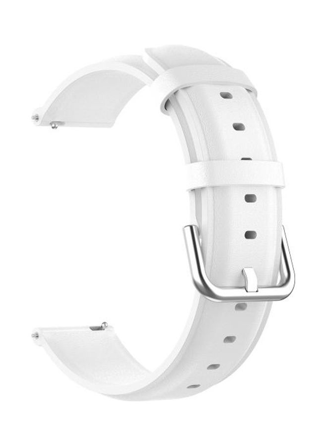 BGM Tail Leather Replacement Strap For Huawei Watch 3 / 3 Pro 22mm White - Image 1