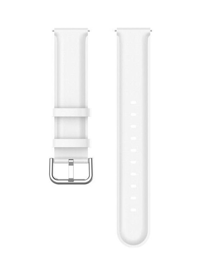 BGM Tail Leather Replacement Strap For Huawei Watch 3 / 3 Pro 22mm White - Image 2