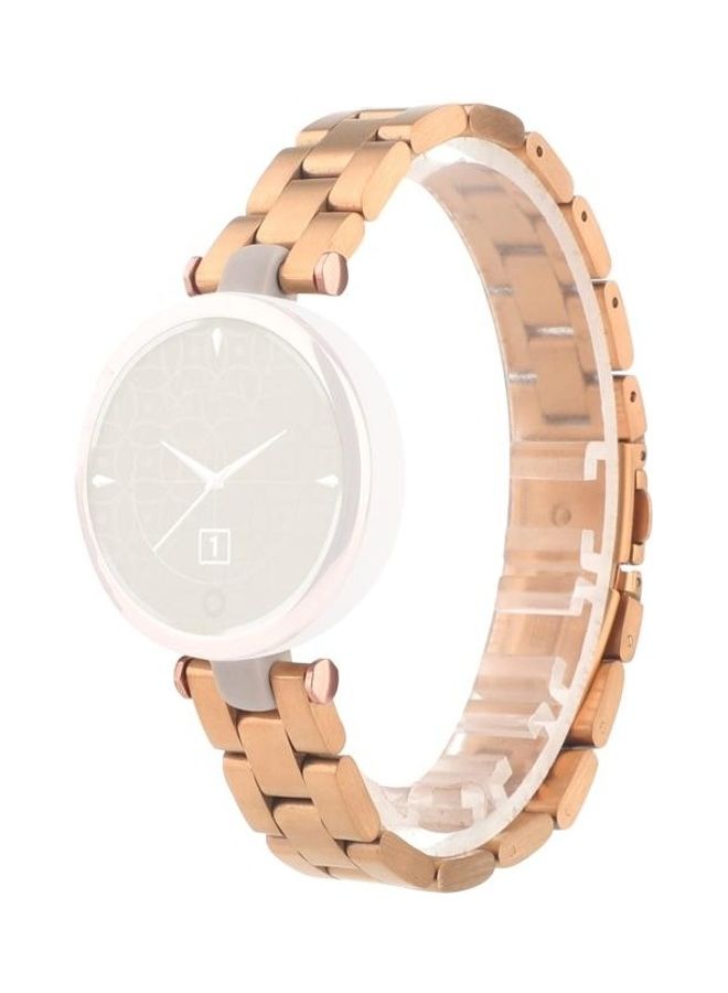 BGM Stainless Steel Three Beads Hand Detachable Xiaoman Waist Strap Wristband For Garmin Lily Rose Gold  - Image 1