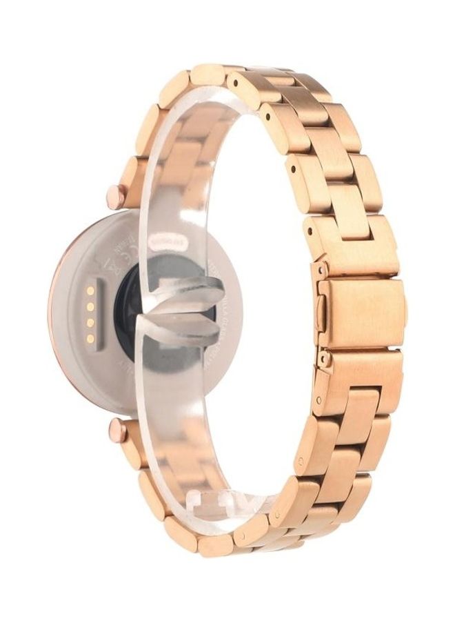 BGM Stainless Steel Three Beads Hand Detachable Xiaoman Waist Strap Wristband For Garmin Lily Rose Gold  - Image 2