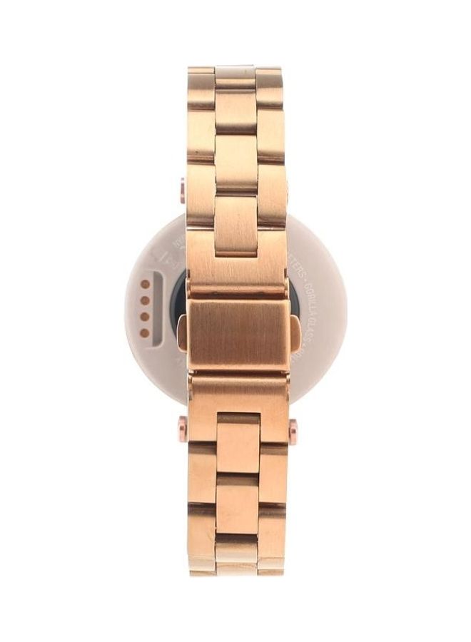BGM Stainless Steel Three Beads Hand Detachable Xiaoman Waist Strap Wristband For Garmin Lily Rose Gold  - Image 3