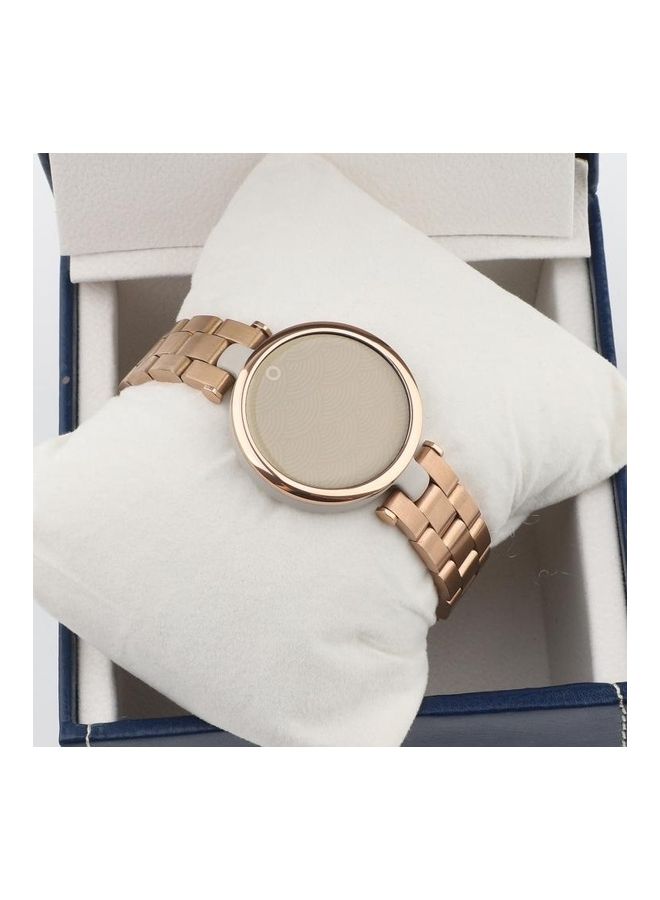 BGM Stainless Steel Three Beads Hand Detachable Xiaoman Waist Strap Wristband For Garmin Lily Rose Gold  - Image 5