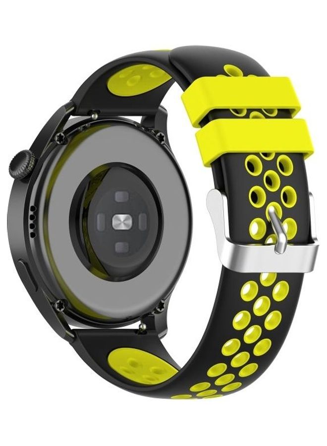 BGM Replacement Strap for Huawei Watch 3/3 Pro 22mm Black/Yellow - Image 5