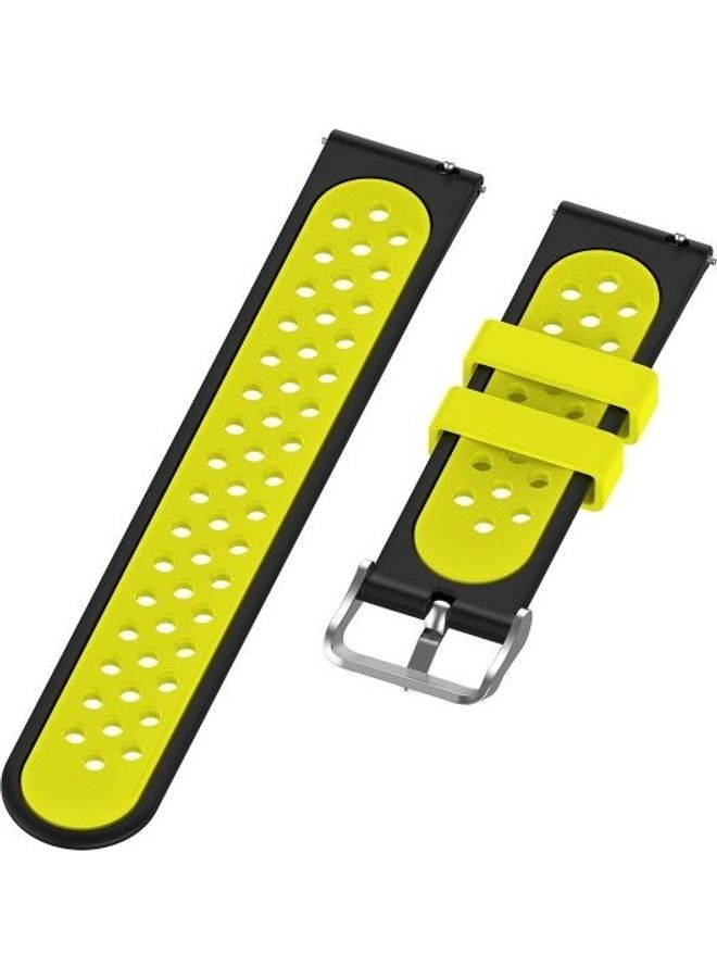 BGM Replacement Strap for Huawei Watch 3/3 Pro 22mm Black/Yellow - Image 2