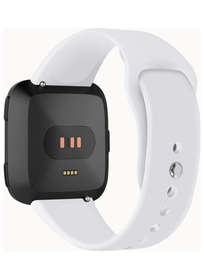 BGM Silicone Replacement Strap Watchband For Fitbit Versa 2 / Fitbit Versa / Fitbit Versa Lite White - Image 2