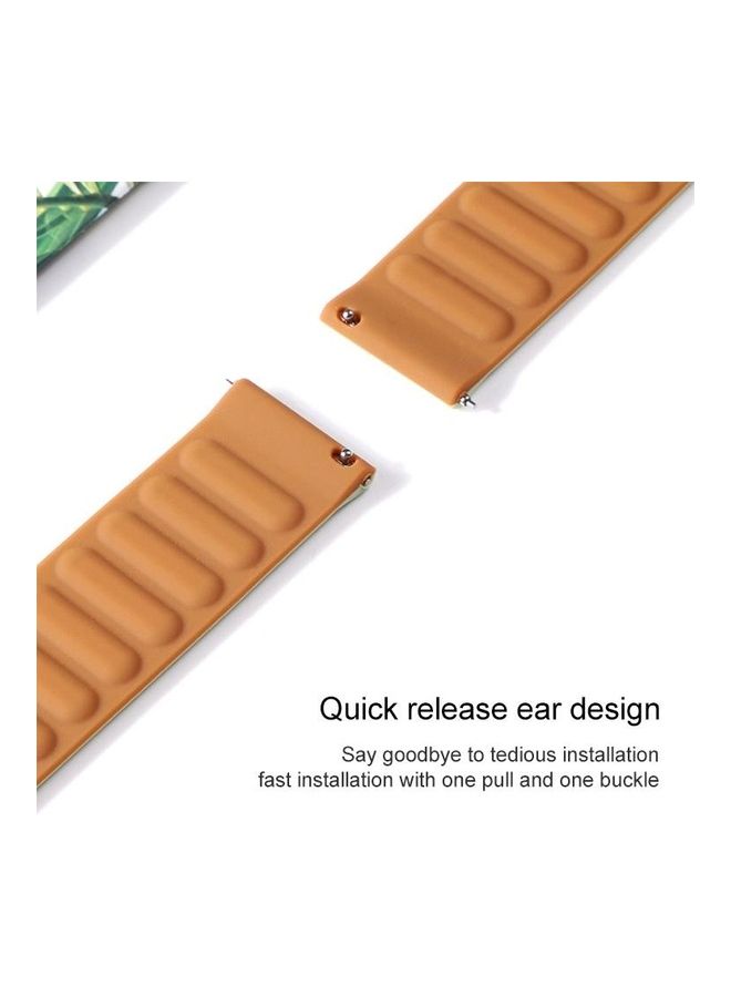 BGM Silicone Magnetic Replacement Strap For Samsung Galaxy Watch 3 45mm Peacock Green - Image 3