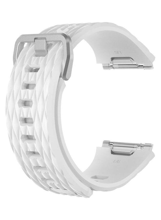 BGM Silicone Replacement Wrist Strap Watchband With Buckle For Fitbit Ionic White - Image 1