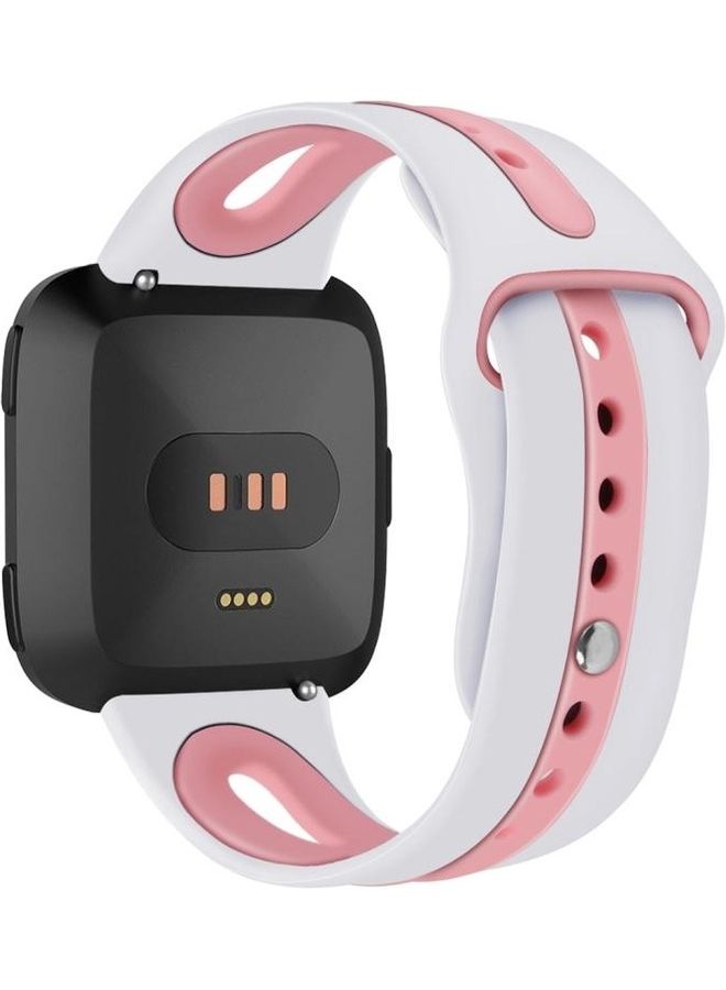 BGM Replacement Strap Watchband For Fitbit Versa White/Pink - Image 2