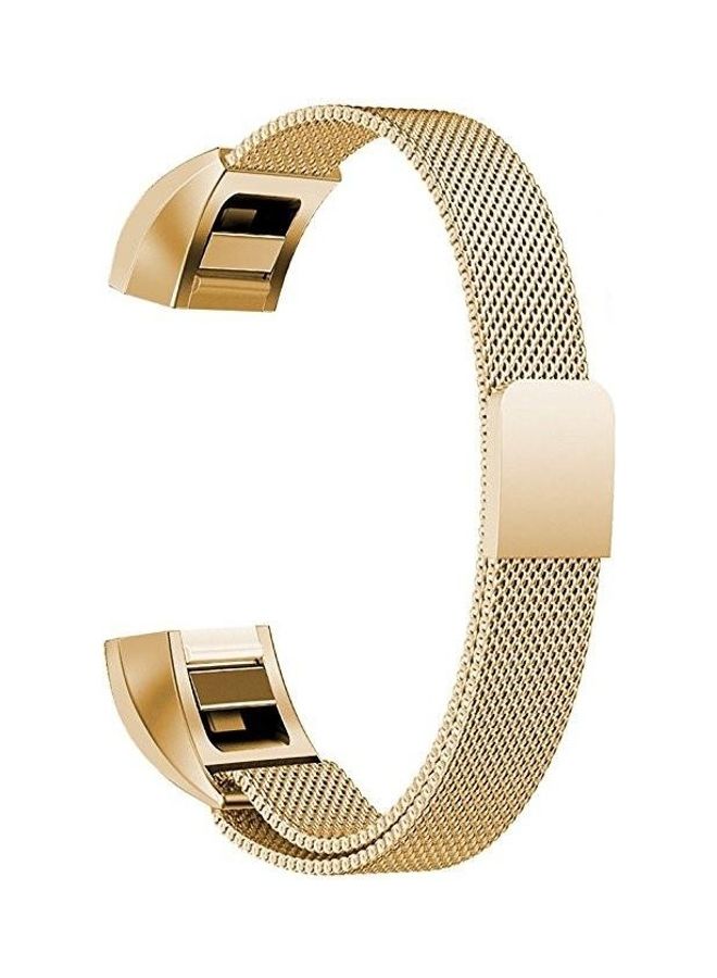 BGM Stainless Steel Metal Mesh Wrist Strap Watch Band Gold - Image 1