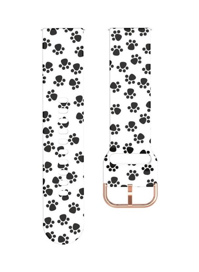 BGM Silicone Printing Replacement Strap For Samsung Galaxy Watch 42mm Paw Print - Image 2