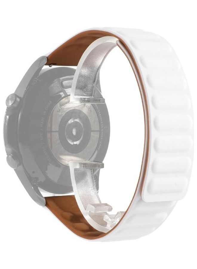 BGM Silicone Magnetic Replacement Strap For Huawei Watch 3/3 Pro White - Image 1