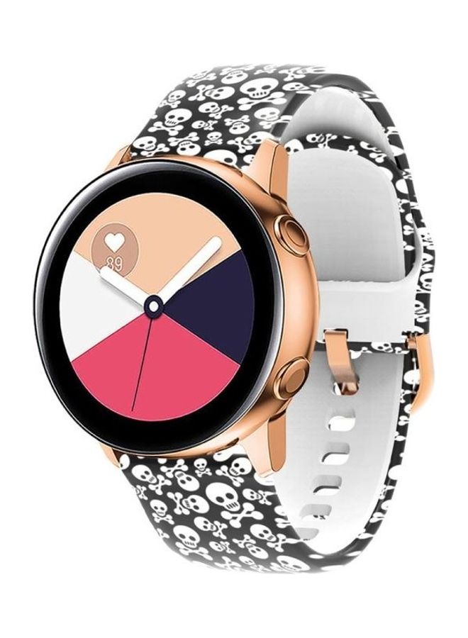 BGM Replacement Strap for Samsung Galaxy Watch 42mm Black/White - Image 3