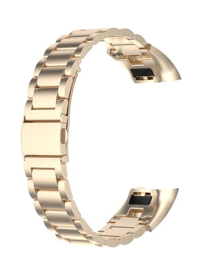 BGM Three Beads Steel Wrist Strap Watchband For Huawei Honor Band 4 (CRS-B19)/Honor Band 5 (CRS-B19S) Gold  - Image 3
