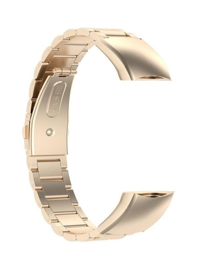 BGM Three Beads Steel Wrist Strap Watchband For Huawei Honor Band 4 (CRS-B19)/Honor Band 5 (CRS-B19S) Gold  - Image 4