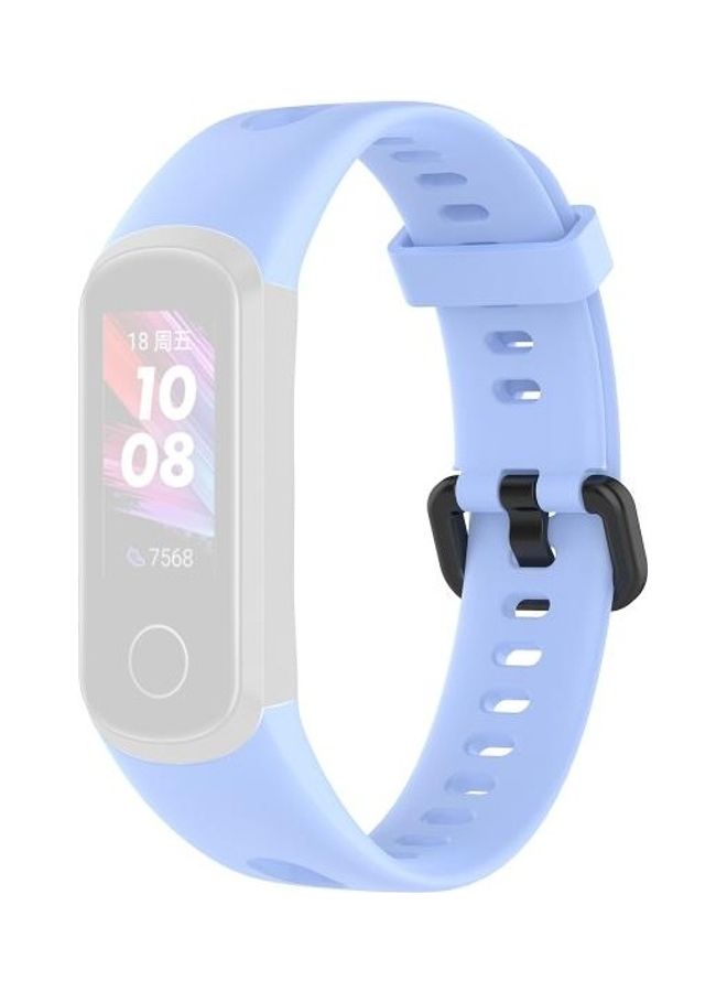 BGM Metal Buckle Silicone Strap For Huawei Honor Band 5i/4 Blue - Image 1